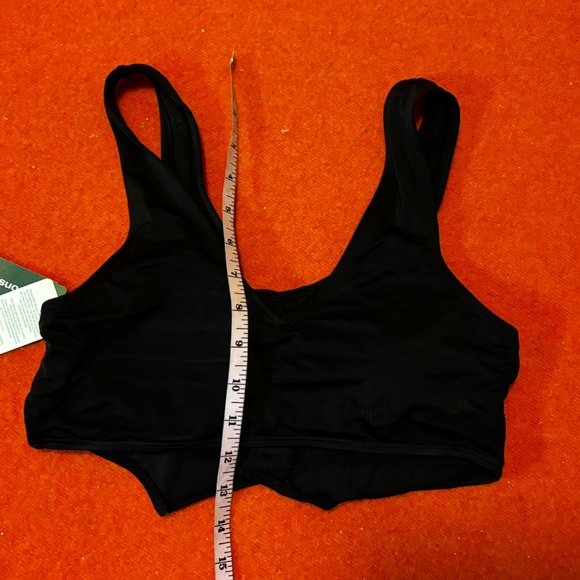 Black button-up cropped swim bikini top NWT - Picture 9 of 9